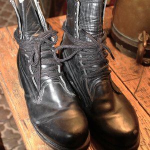 ADDISON SHOE CO VTG STEEL TOE LEATHER COMBAT BOOTS MENS 11 D/ NRMT- WORN ONCE